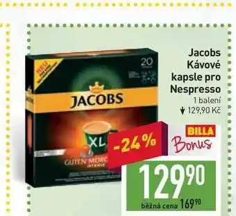Billa Jacobs kávové kapsle pro nespresso 1 balení nabídka