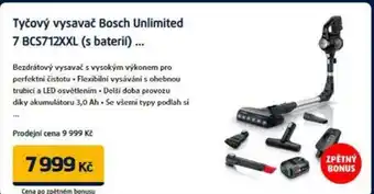 Datart Tyčový vysavač Bosch Unlimited 7 BCS712XXL (s baterií) nabídka