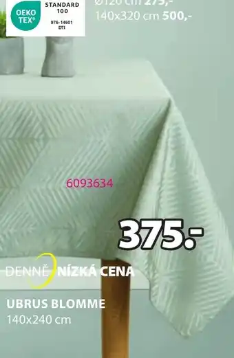 JYSK UBRUS BLOMME nabídka