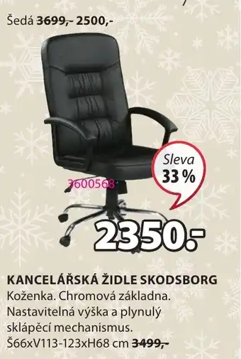 JYSK KANCELÁŘSKÁ ŽIDLE SKODSBORG nabídka