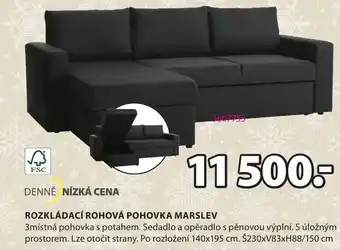 JYSK ROZKLÁDACÍ ROHOVÁ POHOVKA MARSLEV nabídka