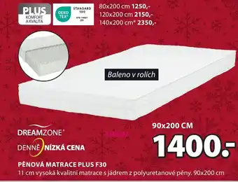 JYSK PĚNOVÁ MATRACE PLUS F30 nabídka