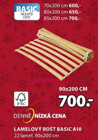 JYSK LAMELOVÝ ROŠT BASIC A10 nabídka