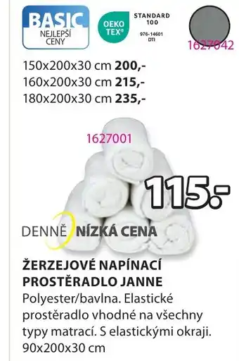 JYSK ŽERZEJOVÉ NAPÍNACÍ PROSTĚRADLO JANNE nabídka