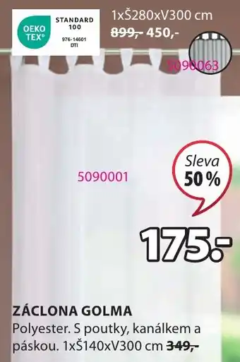 JYSK ZÁCLONA GOLMA nabídka