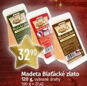 COOP TIP Madeta Blatácké zlato 120 g nabídka