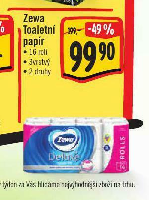Jip Zewa deluxe toaletní papír nabídka