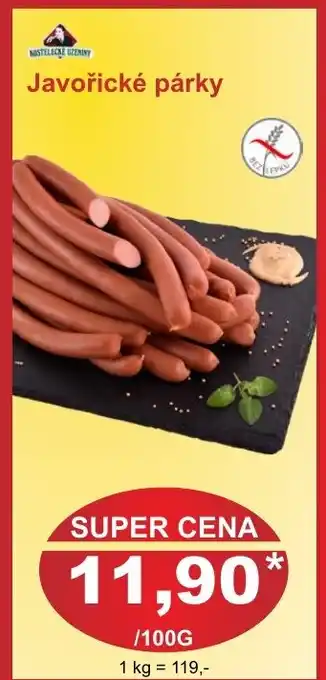 PLUS JIP Javořické párky nabídka