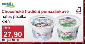 PLUS JIP Choceňské tradiční pomazánkové nabídka