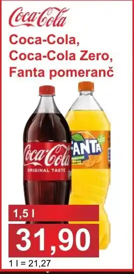 PLUS JIP Coca-Cola, Coca-Cola Zero, Fanta pomeranč nabídka