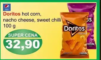 PLUS JIP Doritos hot corn, nacho cheese, sweet chilli 100 g nabídka