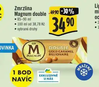 Jip Zmrzlina magnum double nabídka