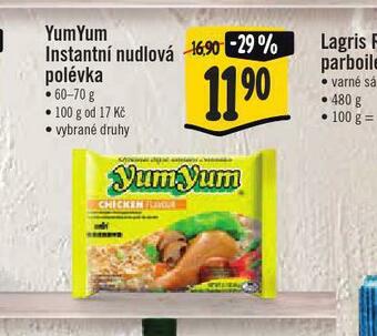 Jip Yum yum instantní nudlová polévka nabídka