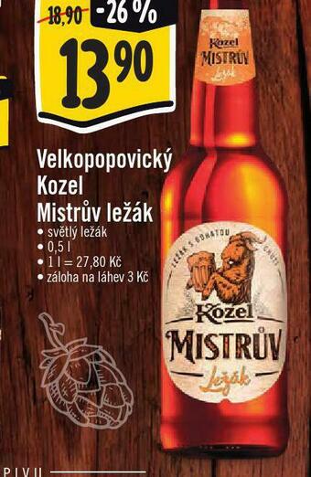 Jip Pivo velkopopovický kozel mistrův ležák nabídka