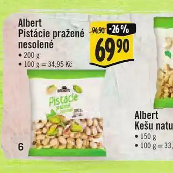 Jip Albert pistácie pražené nesolené nabídka