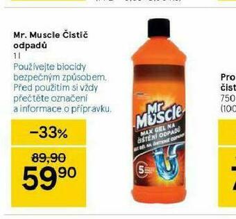 Tesco Mr. muscle čistič odpadů nabídka