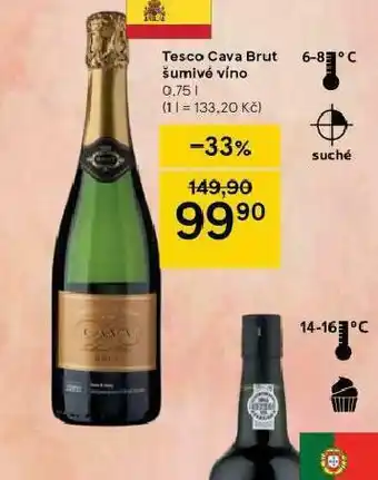 Tesco Tesco cava brut šumiví víno nabídka