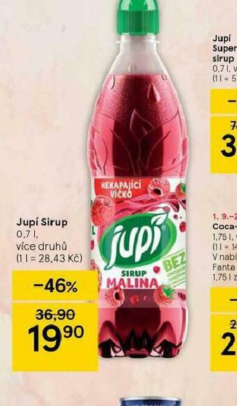 Tesco Jupí sirup nabídka