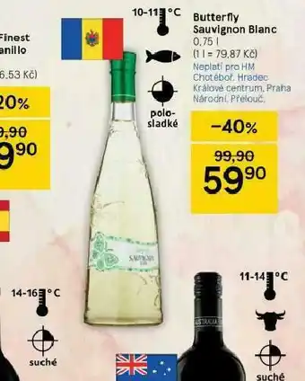 Tesco Butterfly sauvignon blanc nabídka
