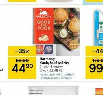 Tesco Harmony kuchyňské utěrky nabídka