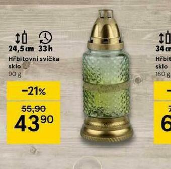 Tesco Hřbitovní svíčka sklo nabídka