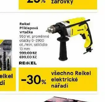 Tesco Reikle příklepová vrtačka nabídka