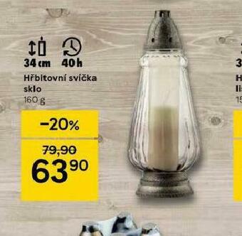 Tesco Hřbitovní svíčka sklo nabídka