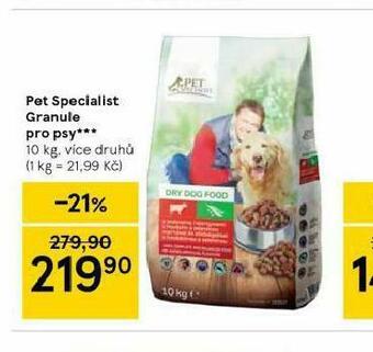 Tesco Pet specialist granule pro psy nabídka
