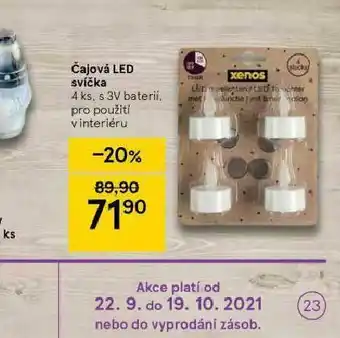Tesco Čajová led svíčka nabídka