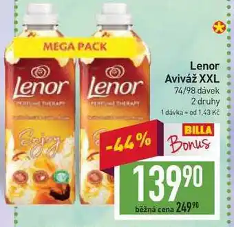 Billa Lenor aviváž xxl 74/98 dávek nabídka
