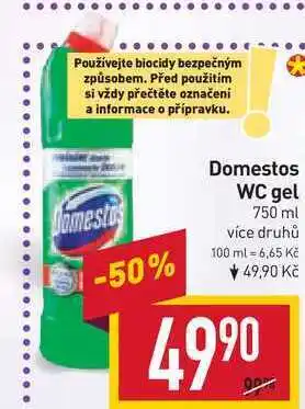 Billa Domestos wc gel 750 ml nabídka
