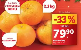 Lidl Mandarinky nabídka