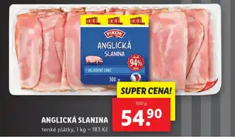 Lidl ANGLICKÁ SLANINA nabídka