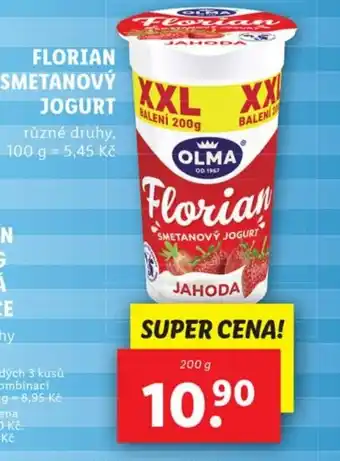 Lidl FLORIAN SMETANOVÝ JOGURT nabídka