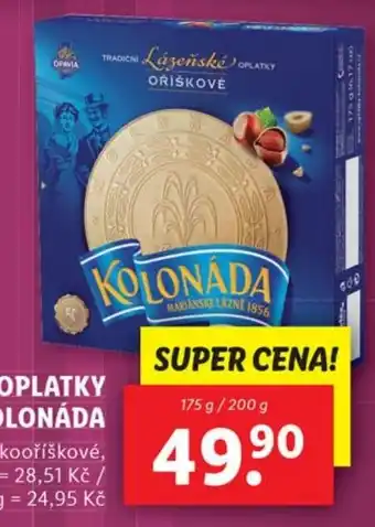 Lidl LÁZEŇSKÉ OPLATKY KOLONÁDA nabídka