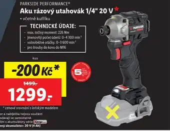 Lidl Aku rázový utahovák 1/4" 20 V nabídka