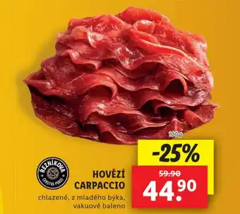 Lidl HOVĚZÍ CARPACCIO nabídka