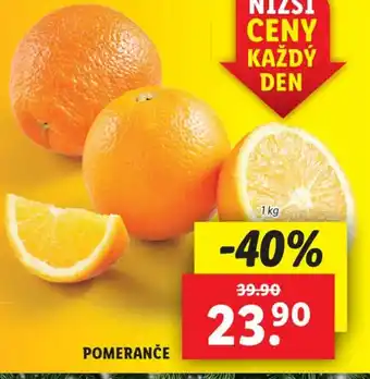 Lidl POMERANČE nabídka