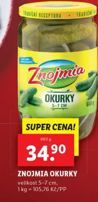 Lidl ZNOJMIA OKURKY nabídka