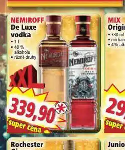 Norma Nemiroff de luxe vodka nabídka
