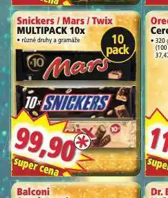 Norma Snickers, twix, mars nabídka