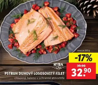 Lidl PSTRUH DUHOVÝ LOSOSOVITÝ FILET nabídka