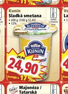 Norma Kunín sladká smetana nabídka