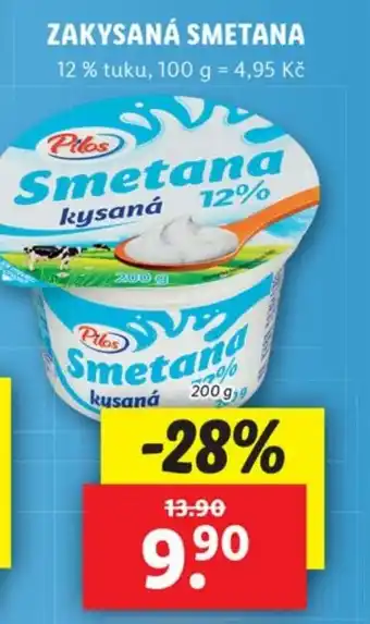 Lidl ZAKYSANÁ SMETANA nabídka