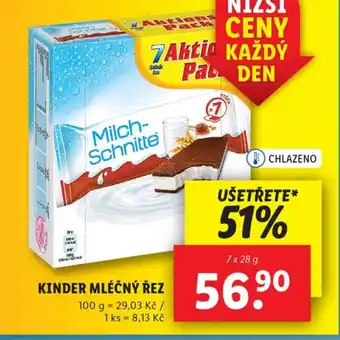 Lidl KINDER MLÉČNÝ ŘEZ nabídka