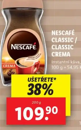 Lidl NESCAFÉ CLASSIC / CLASSIC CREMA nabídka