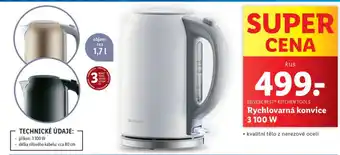 Lidl Rychlovarná konvice 3 100 W nabídka
