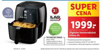 Lidl Digitální horkovzdušná fritéza nabídka