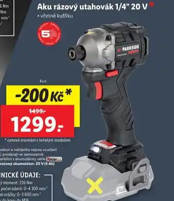 Lidl Aku rázový utahovák nabídka