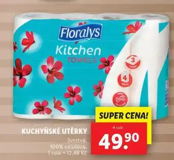 Lidl Floralys kuchyňské utěrky nabídka